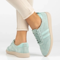 Skórzane sneakersy Filippo DP7508/26 LT GE jasnozielone