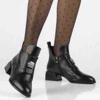 Botki na obcasie Filippo DBT6624/24 BK czarne