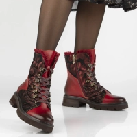 Leather ankle boots Laura Vita kouleo16 red