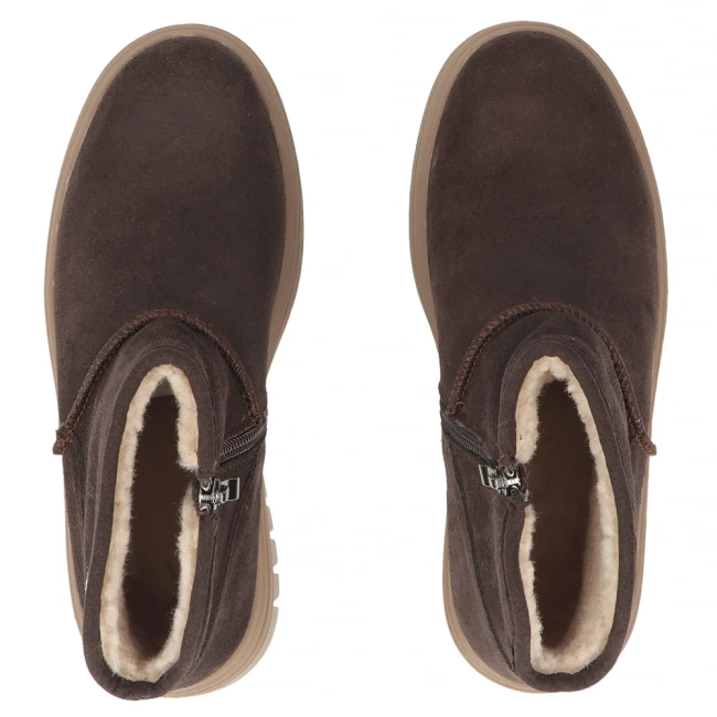 Leather platform ankle boots Filippo DBT8342/26 D BR dark brown