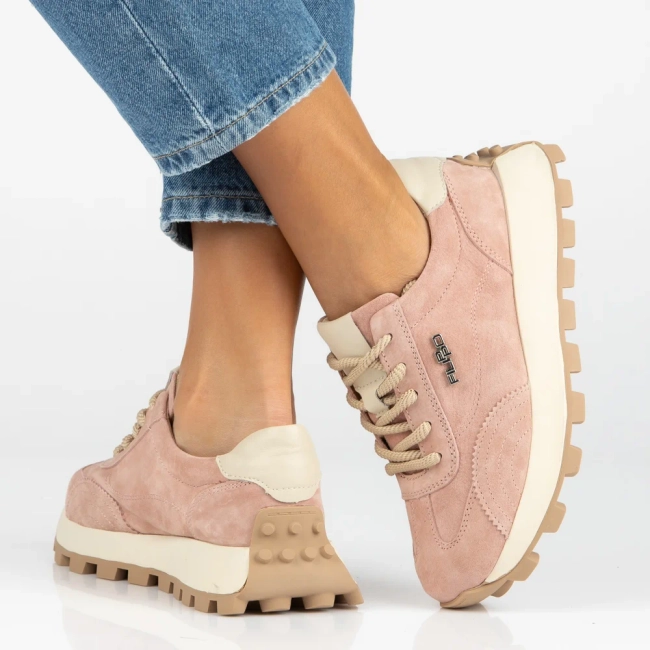 Leather sneakers Filippo DP7498/26 PI pink