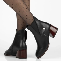 Leather ankle boots Filippo DBT7472/25 BK black