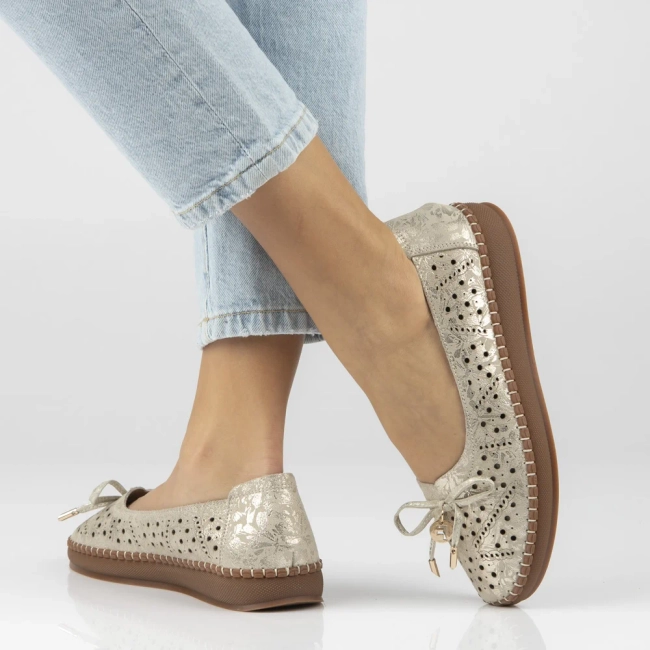 Leather shoes Filippo DP7664/26 GO gold