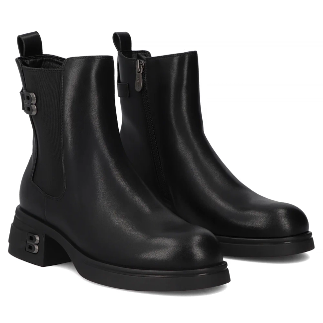 Leather ankle boots Filippo DBT7195/25 BK black