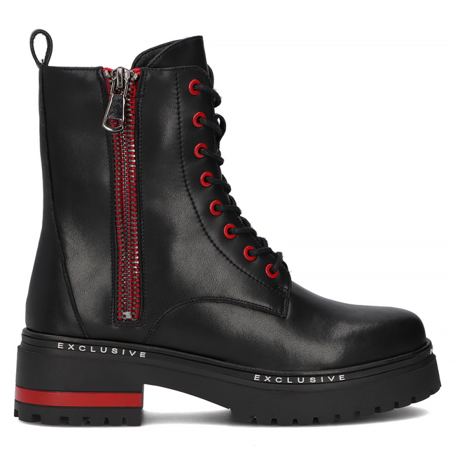 Skórzane botki typu workery Filippo DBT6601/24 BK czarne