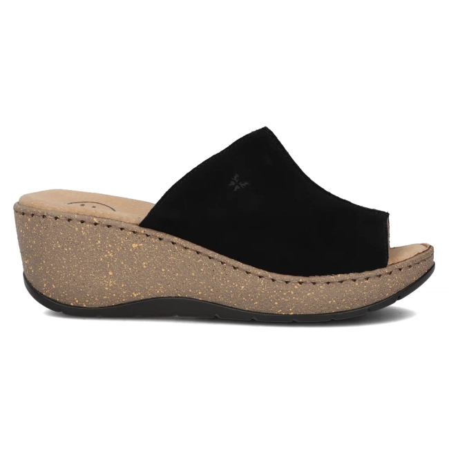 Skórzane klapki Filippo DK6251/24 BK czarne