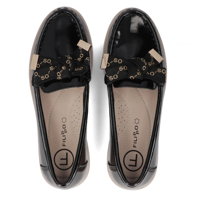 Leather loafers Filippo DP6457/25 BK black