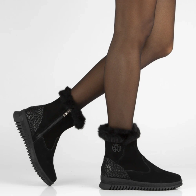 Leather ankle boots Filippo DBT7271/25 BK black