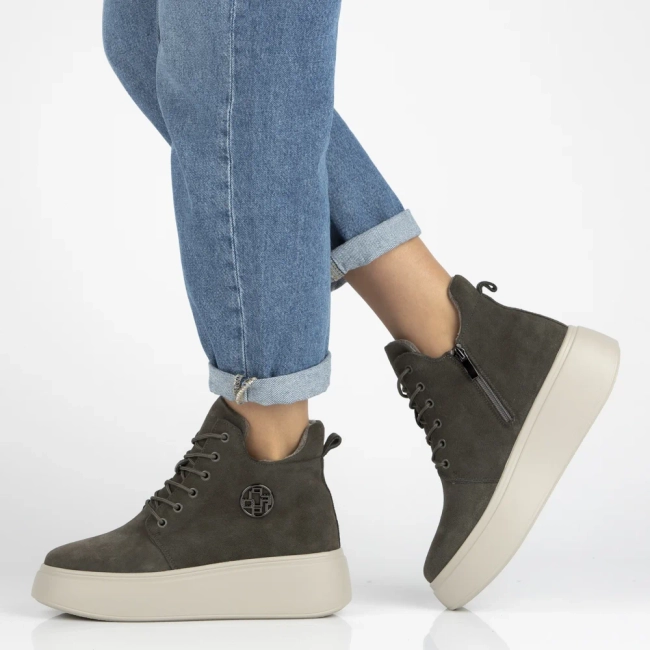 Leather ankle boots Filippo DBT7272/25 GR grey