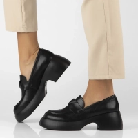 Leather shoes Filippo DP6477/24 BK black