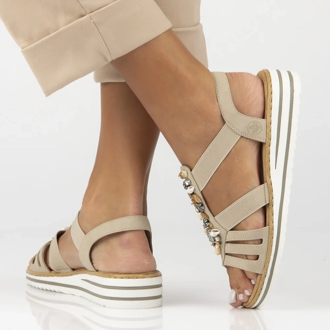 Sandals Rieker V0649-62 beige
