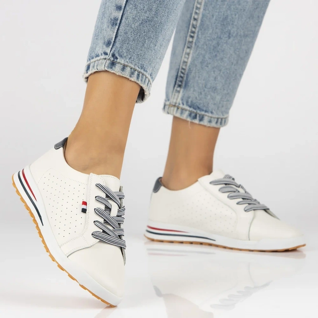 Leather shoes Filippo DP3509/24 WH white