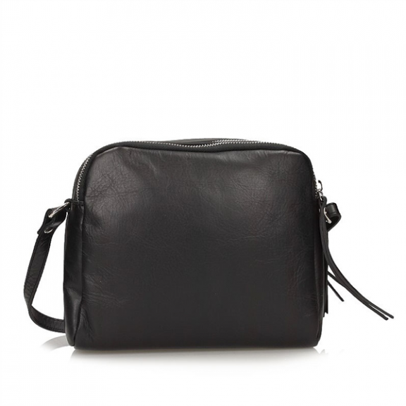 Torebka Toscanio Listonoszka Skórzana A48 czarna
