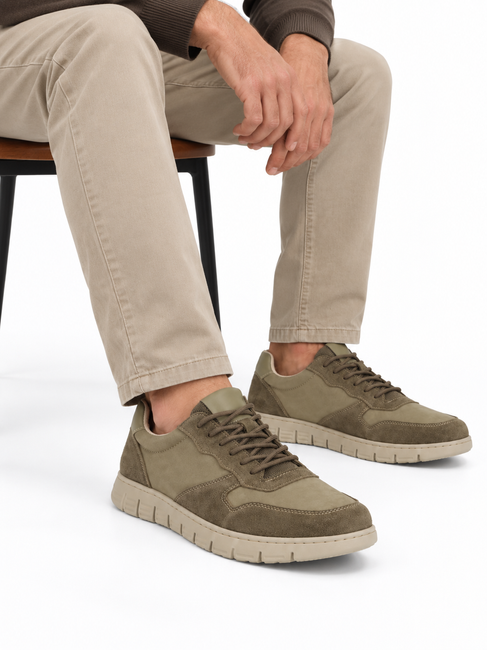 Skórzane sneakersy Filippo MP8296/26 KH khaki