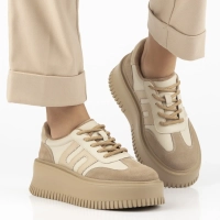 Leather sneakers Filippo DP7111/25 BE Beige