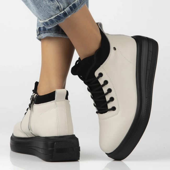 Leather ankle boots DBT6506/24 BE beige