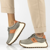 Leather sneakers Filippo DP6785/25 KH OR grey