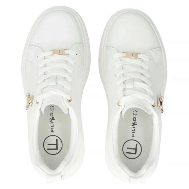 Leather Sneakers Filippo DP6246/24 WH white
