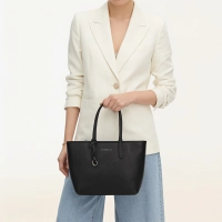 Black leather handbag Toscanio G148