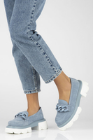 Leather shoes Filippo DP3718/23 BL blue