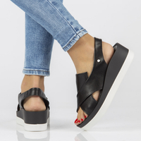 Leather sandals Filippo 40256 black