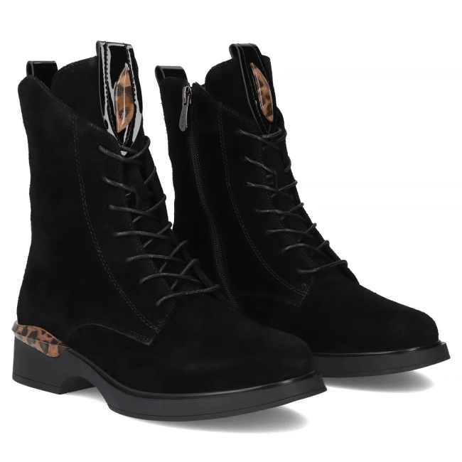 Leather ankle boots Filippo DBT7221/25 BK black