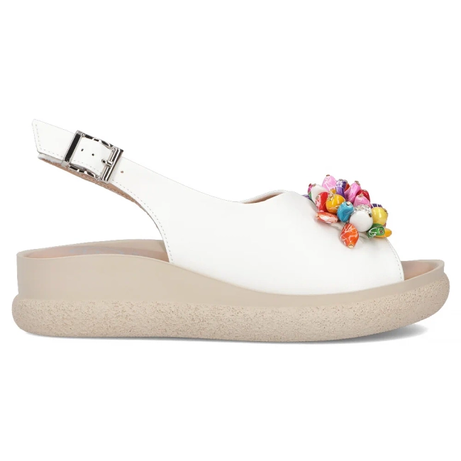 Leather sandals Filippo DS6983/25 WH white