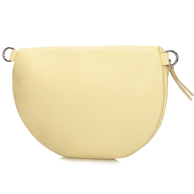 Yellow leather crossbody bag Toscanio F181