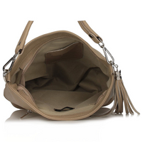 Handbag Toscanio Hobo Leather 1677 beige