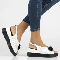 Leather sandals Filippo DS6076/25 WH white