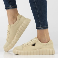 Skórzane sneakersy Filippo DP4138/24 BE beżowe