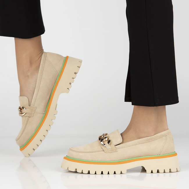 Leather shoes Filippo DP4589/23 BE beige