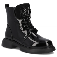 Skórzane botki Filippo DBT6568/25 BK czarne