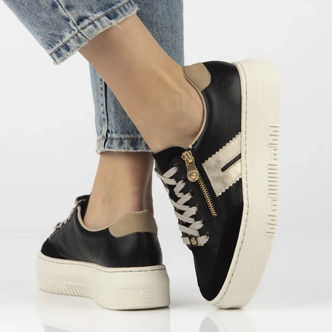 Rieker leather sneakers M1912-00 black