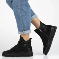 Leather ankle boots Filippo DBT7302/25 BK black