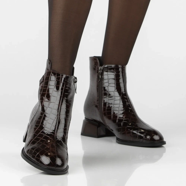 Leather heeled ankle boots Filippo DBT8174/26 D BR brown