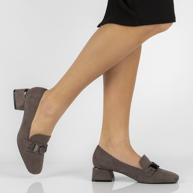 Heeled shoes FILIPPO DP2097/22 GR gray