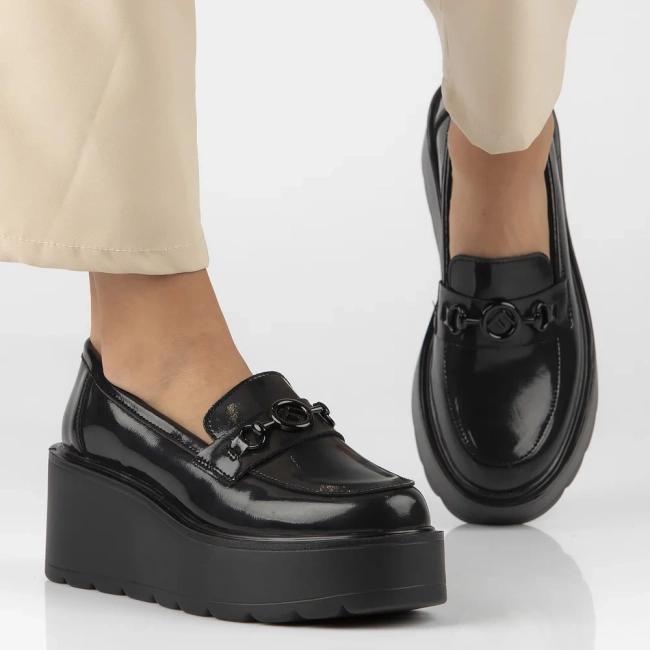 Leather shoes Filippo DP6451/24 BK L black