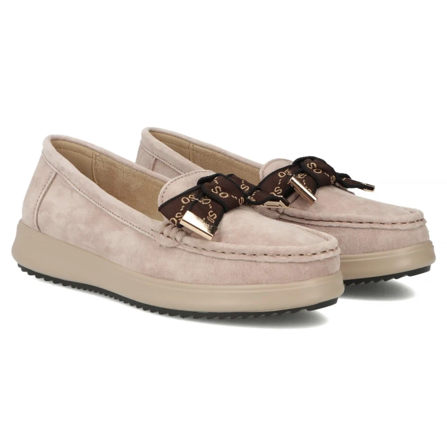 Leather loafers Filippo DP6457/26 BE beige