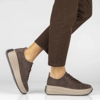 Skórzane sneakersy Filippo DP8339/26 D BR brązowe