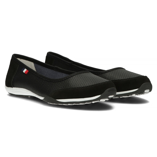 Skórzane baleriny Filippo DP142/22 BK czarne