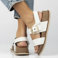 Leather sandals Yokono OCA-254 OPAK HIELO white