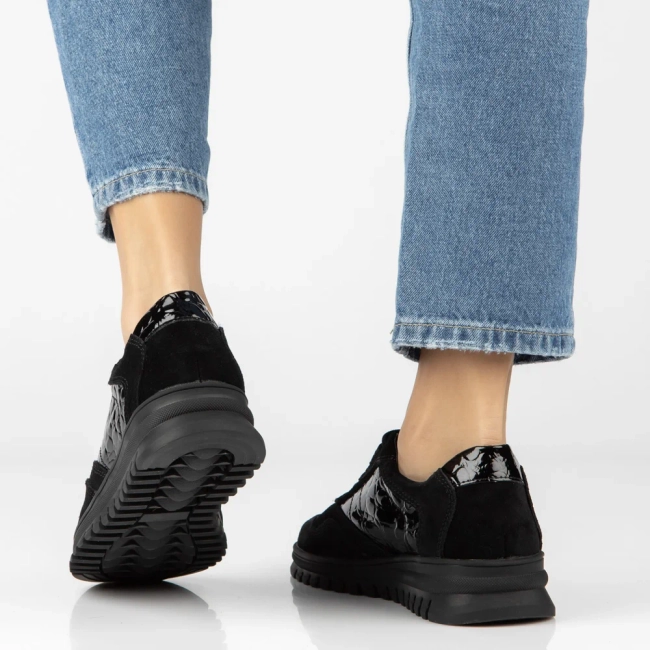 Skórzane sneakersy Filippo DP8103/26 BK czarne