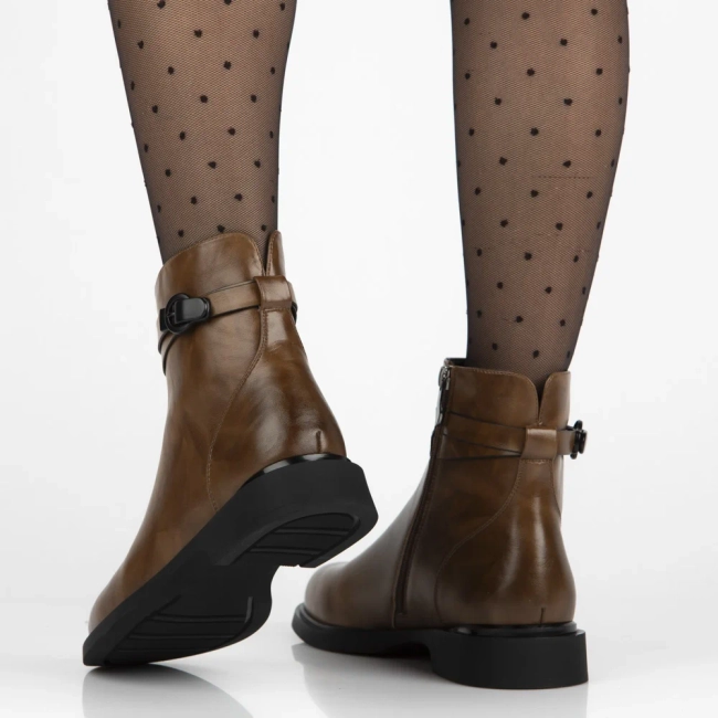 Skórzane botki Filippo DBT7357/25 BR brązowe