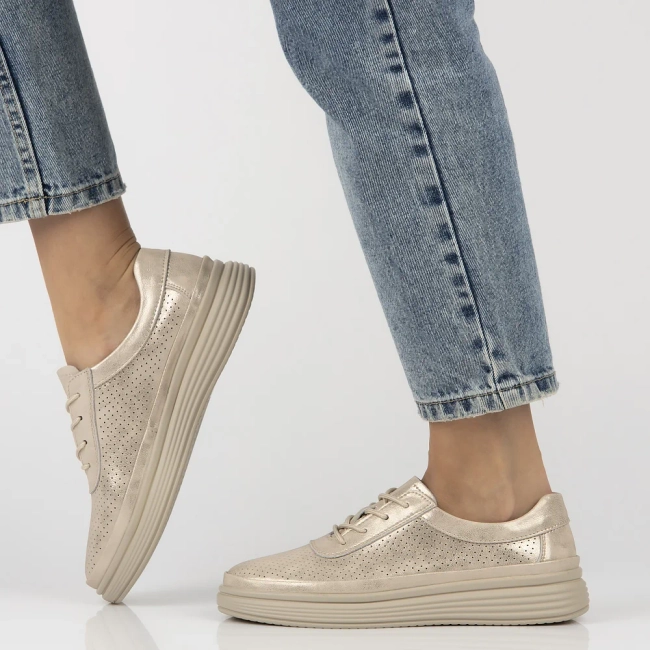 Leather shoes Filippo DP6753/25 GO gold