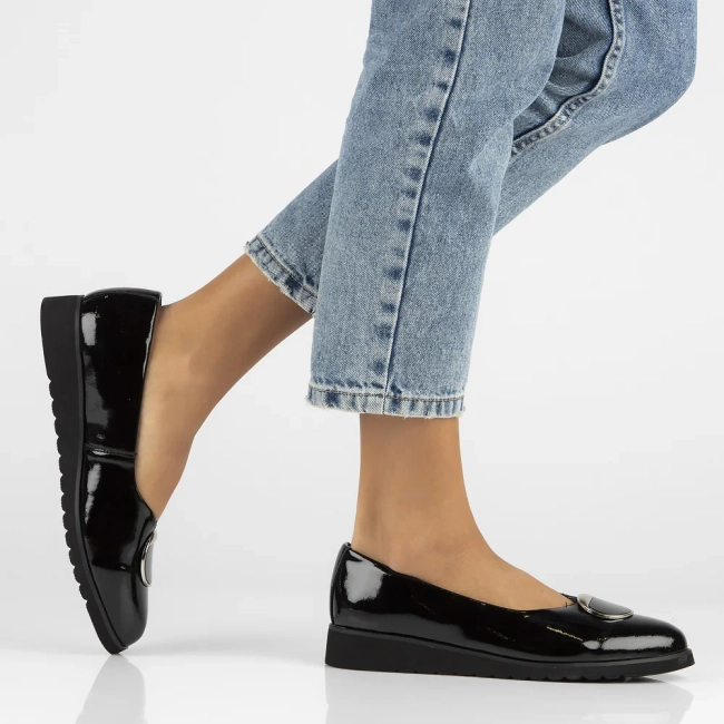 Leather shoes Filippo DP6095/24 BK L black