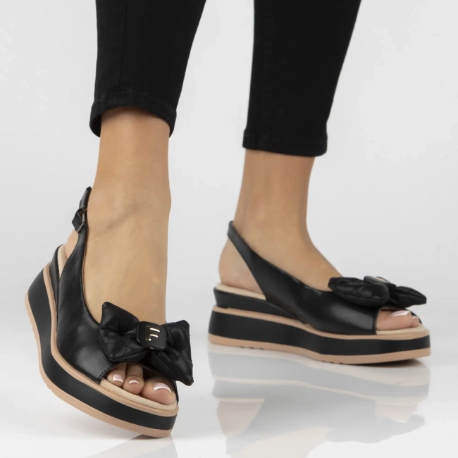 Leather sandals Filippo DS7805/26 BK black