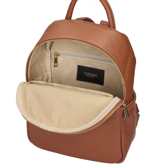 Leather backpack Toscanio F193 brown