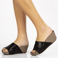 Skórzane klapki Filippo DK1263/20 BK czarne