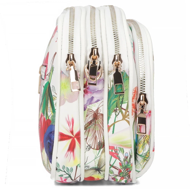 Messenger bag white garden beauty